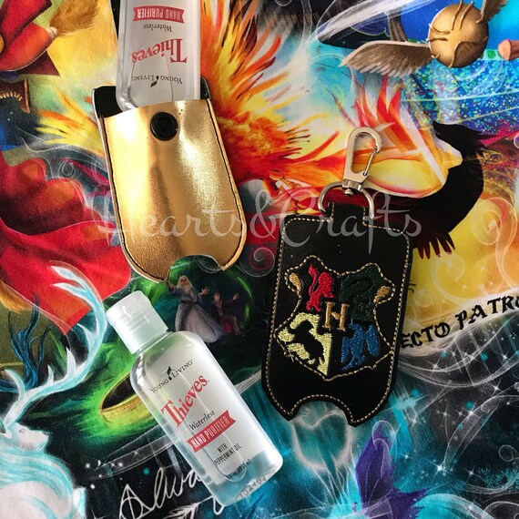 Embroidered Hand Sanitizer Bottle holder Harry Potter Houses Etsy