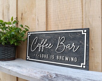 Coffee Bar Sign, Coffee Sign, Kitchen Wall Decor, Break Room Sign, Home Wall Drink Sign, Coffee Station Bar Sign, Kitchen Sign, Coffee Gifts