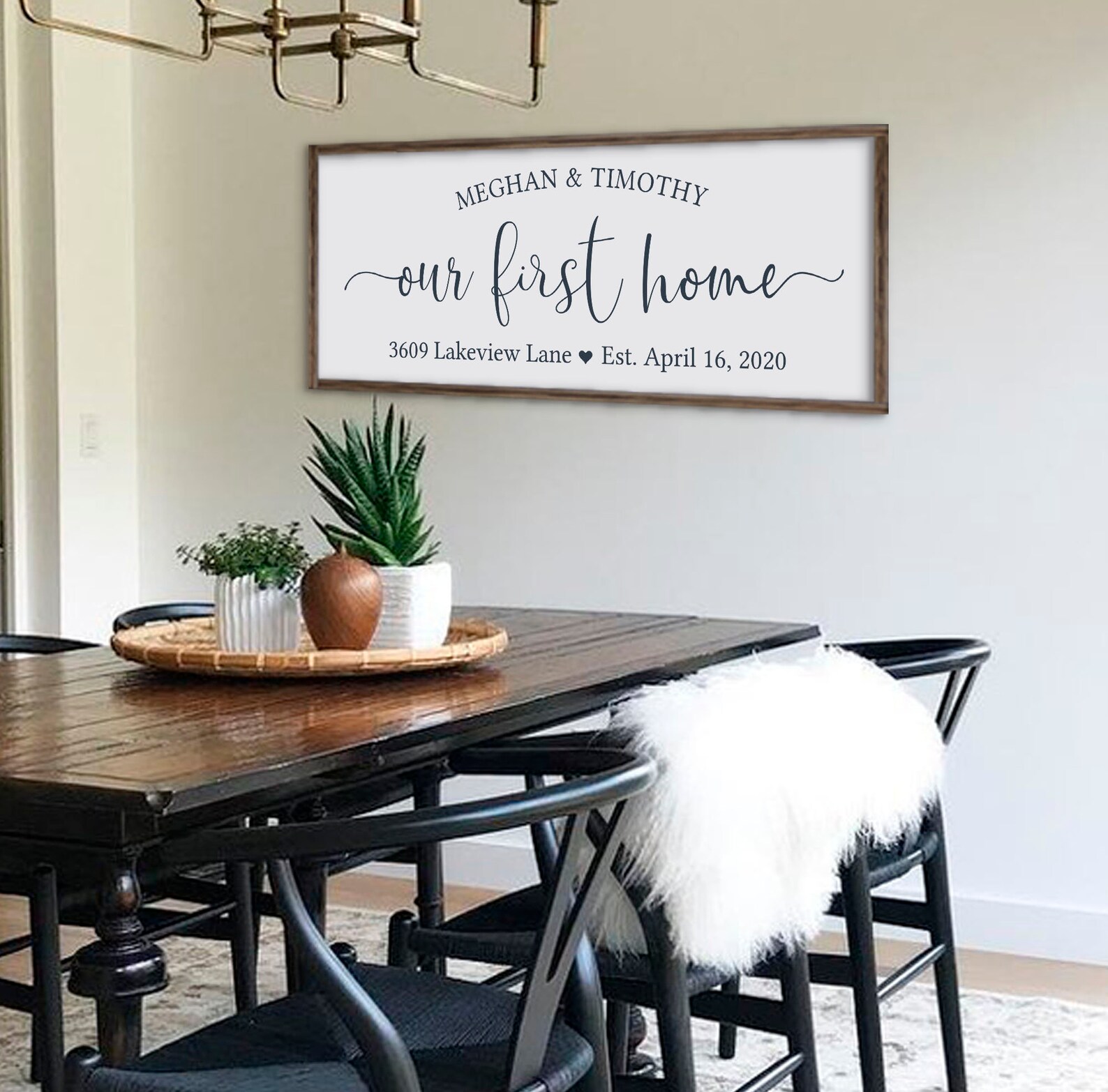 Our First Home Sign Address & Established Date New Home | Etsy