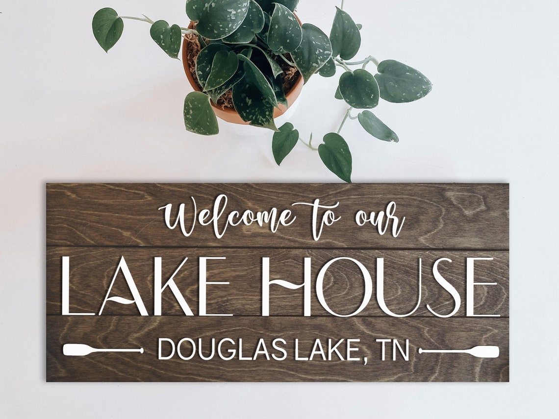 Lake House Sign Lake House Sign Lake House Wall Etsy