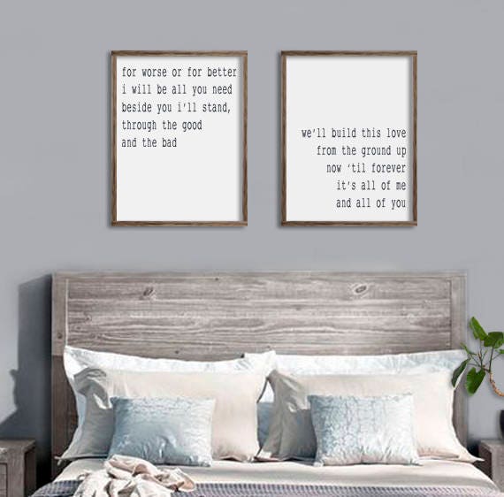 Bedroom Wall Decor From The Ground Up All Of Me Loves All Of You Farmhouse Decor Large Wood Sign Saying Couples Gift 21 X27 Each