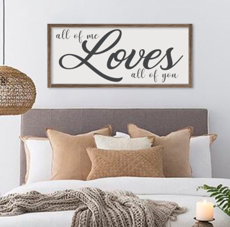 All of me loves all of you sign bedroom wall decor large Etsy