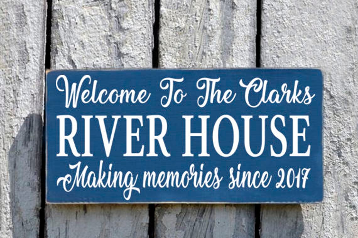 To The River House River House Sign River Sign Etsy