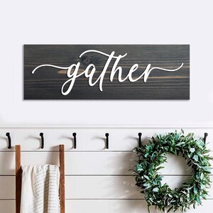 gather sign gather cutout dining room sign gather wood sign kitchen wall decor wood cutouts living room sign farmhouse decor image 3