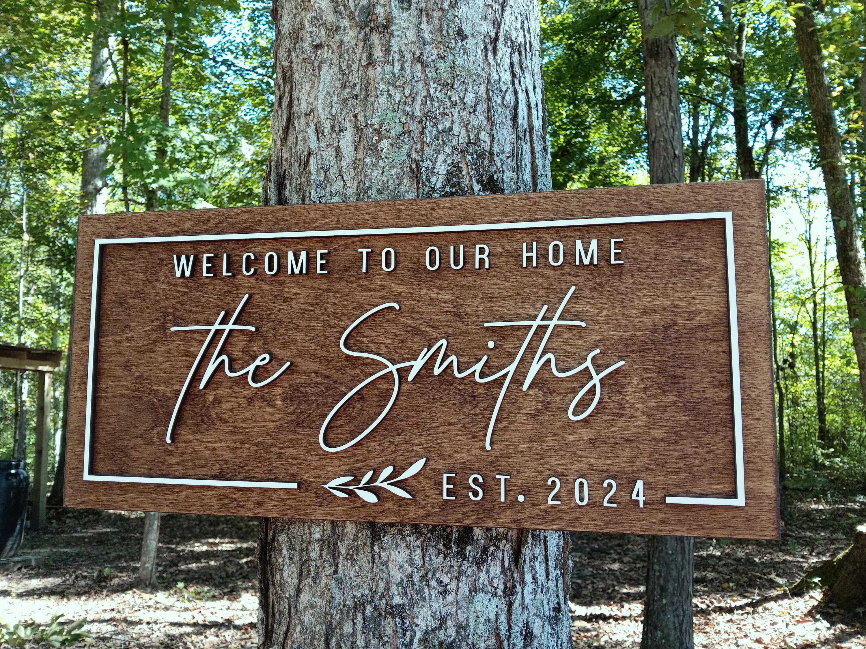 Welcome to Our Home Sign, 3D Family Name Sign, New Home Sign, Realtor ...