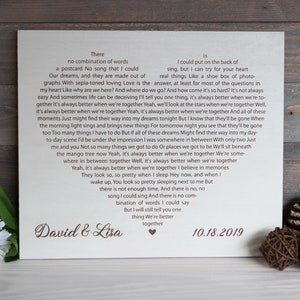 Engraved Wedding Song | From The Ground Up | First Dance Lyrics | Your Wedding Lyrics Engraved | Heart Shaped Couples Song | Newlywed Gift