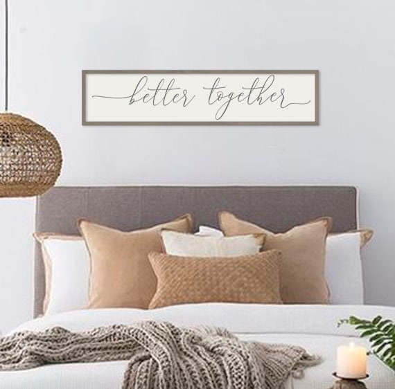 Master Bedroom Wall Decor Better Together Wedding Gift Farmhouse Gallery Wall Art Jack Johnson Wedding Song Lyric Sign 12 X 48