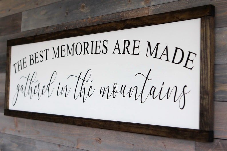 Mountain Sign Cabin Sign Mountain Home Decor Mountain Etsy