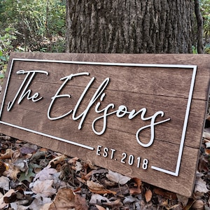 Pallet Sign / Last Name Sign / Custom Wood Sign / Established Sign / Personalized Wedding gift / Wedding Sign / 3D Sign / Family Name Sign