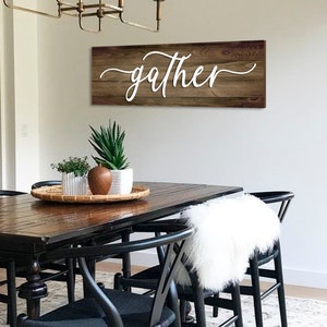 gather sign gather cutout dining room sign gather wood sign kitchen wall decor wood cutouts living room sign farmhouse decor image 1