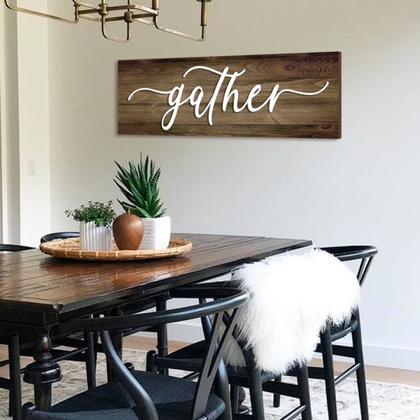 gather sign | gather cutout | dining room sign | gather wood sign | kitchen wall decor | wood cutouts | living room sign | farmhouse decor