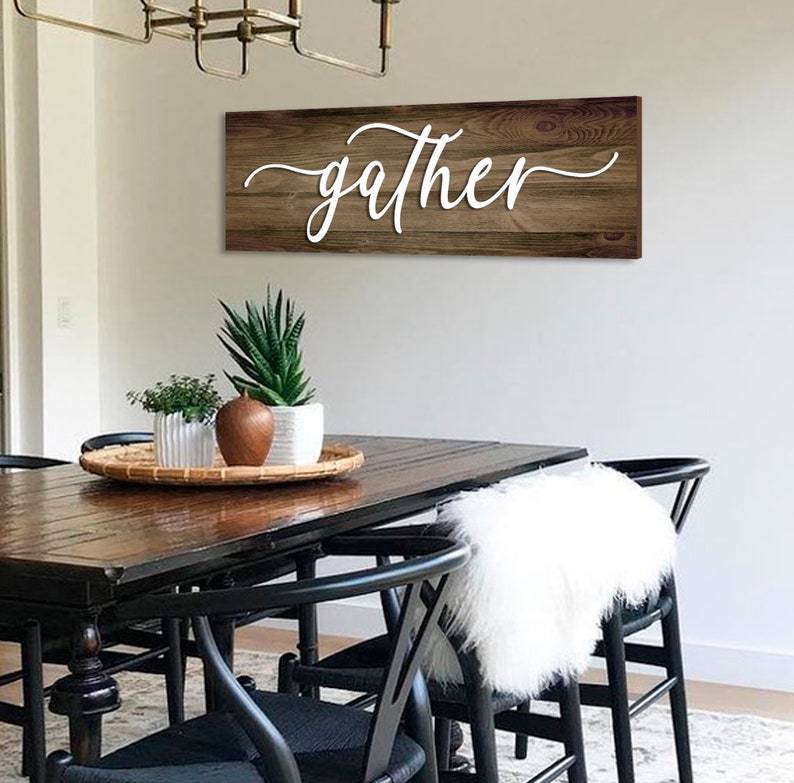 gather sign gather cutout dining room sign gather wood sign kitchen wall decor wood cutouts living room sign farmhouse decor image 1