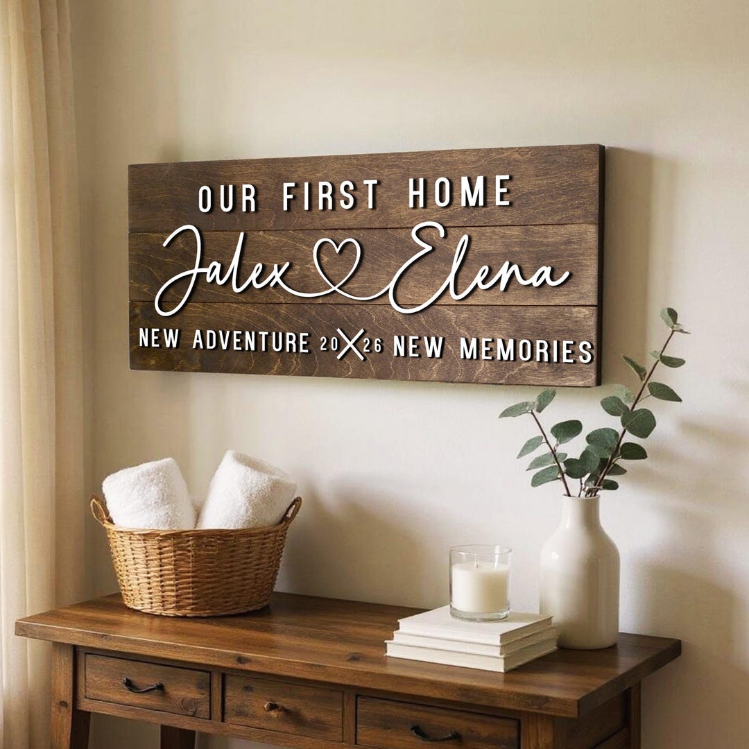 New Home Sign | Our First Home Gift | New Home New Adventure New ...