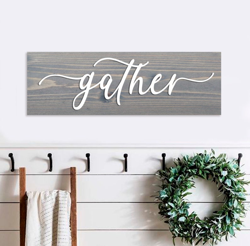 gather sign gather cutout dining room sign gather wood sign kitchen wall decor wood cutouts living room sign farmhouse decor image 2