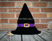 Kids Witch Hat PATTERN, Crochet Halloween Costume Pattern