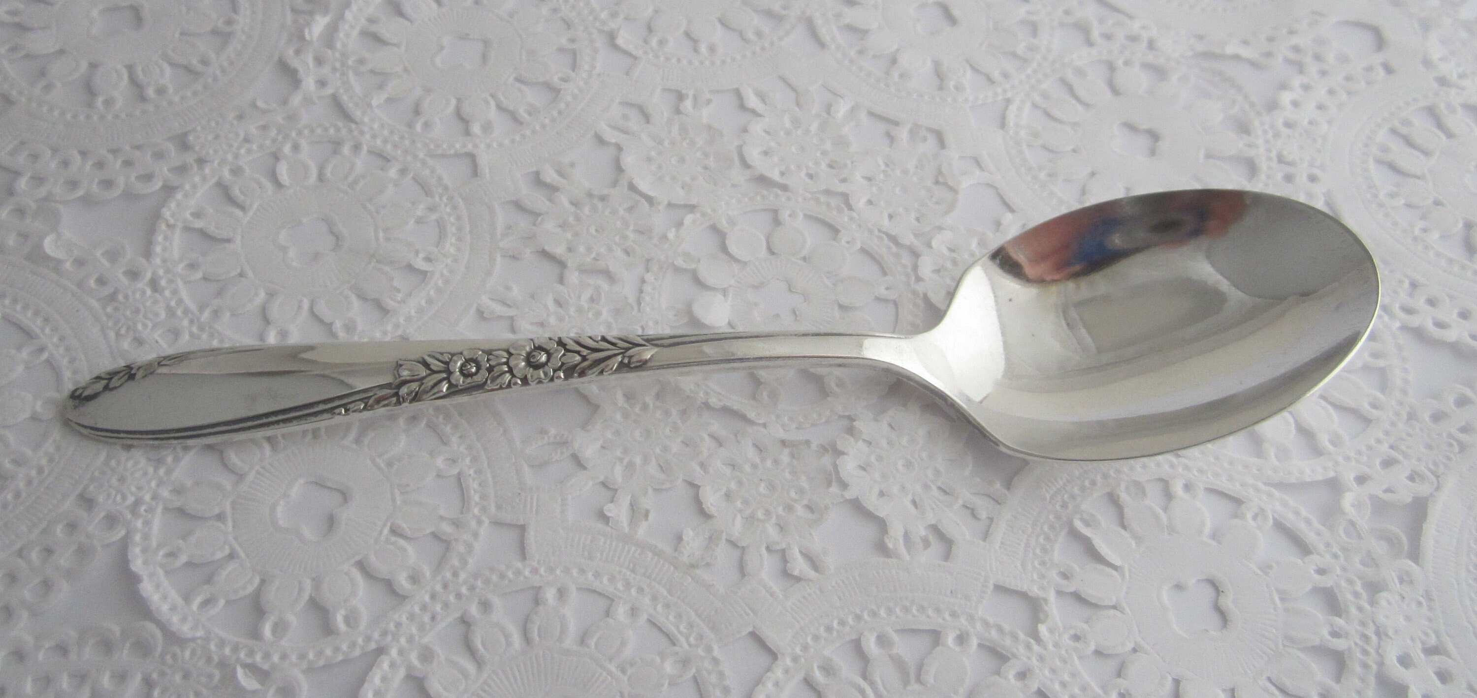 Oneida COUNTRY LANE Silverplate Sugar Serving Spoon Wm. A. Etsy