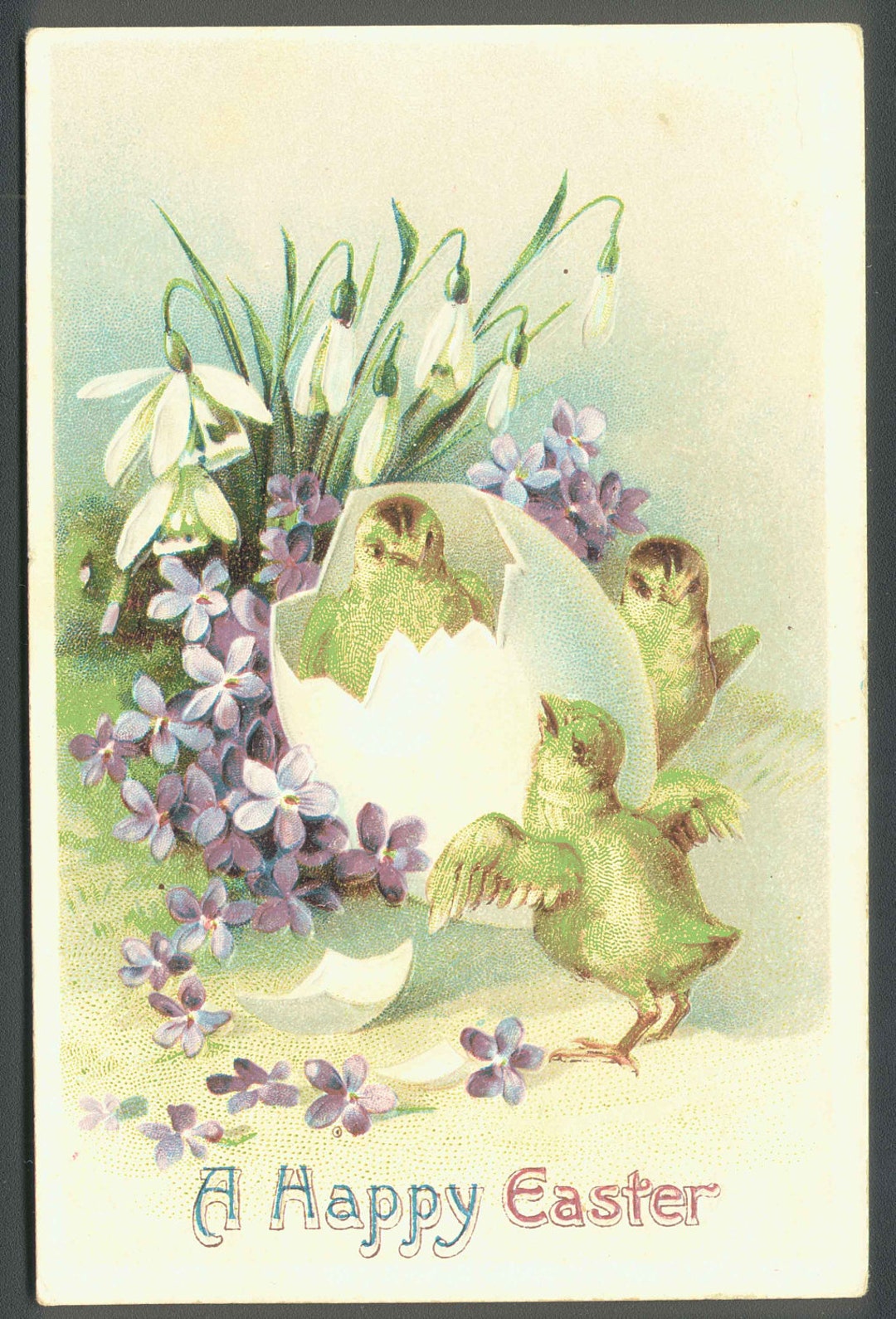Antique German Embossed Easter Postcard 