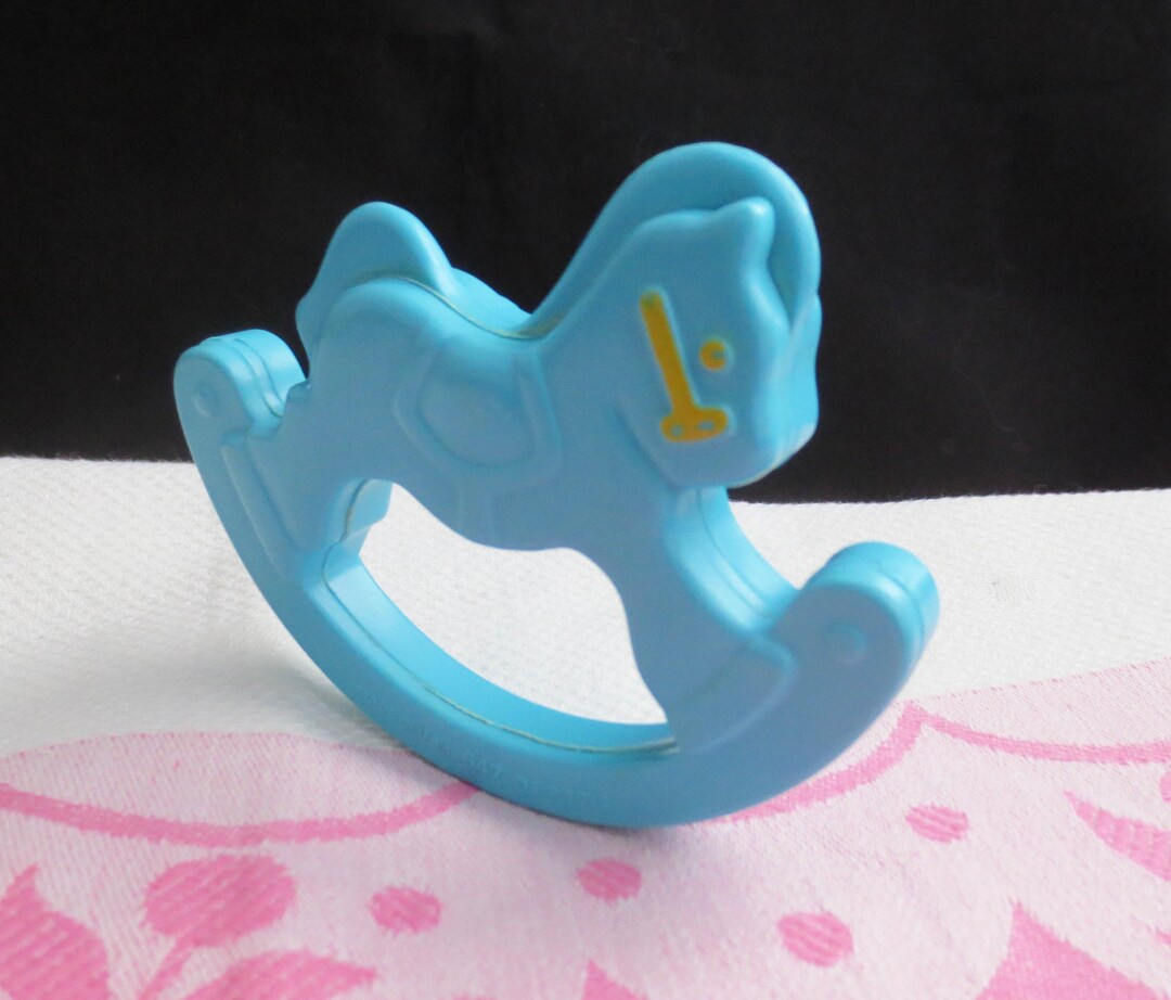 Rocking Rattle Vintage Fisher Price Rocking Horse Baby Rattle ~ 1980's Hard Plastic ...