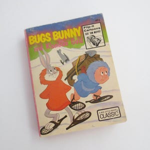 Bugs Bunny, Klondike Gold ~ Flip It, Dibujos animados, ~ Whitman, 1974 Vintage, Tapa blanda, Libro infantil ilustrado