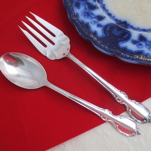 Vintage REFLECTION Silverplate Serving Fork and Spoon by 1847 Rogers Bros.