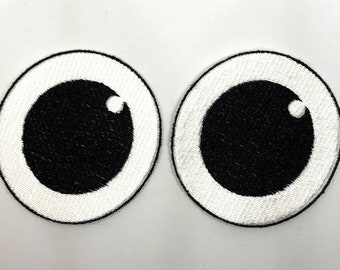 Cartoon Eye Embroidered Patches