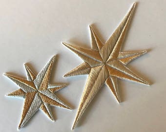 2-toned Star Embroidered Patches