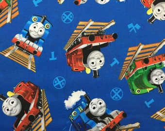 Thomas the train 100% Cotton fabric by the half yard