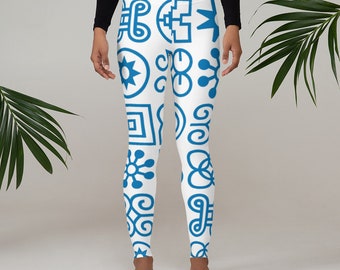 Leggings con stampa Adinkra