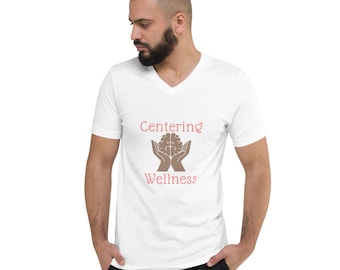 Centering Wellness- Unisex Short Sleeve V-Neck T-Shirt