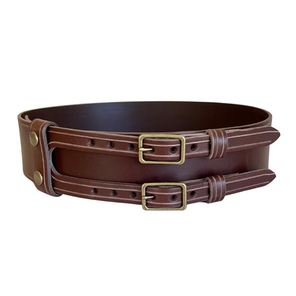 Wide Leather Belt - Etsy