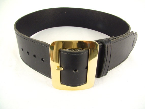 Leather Santa Claus Belt w Solid Brass Buckle hand Crafted// PIRATE