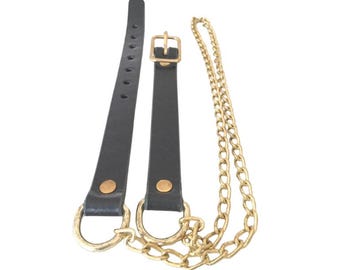 Handmade Leather Sporran Belt: Kilt Chain Accessory, USA Made