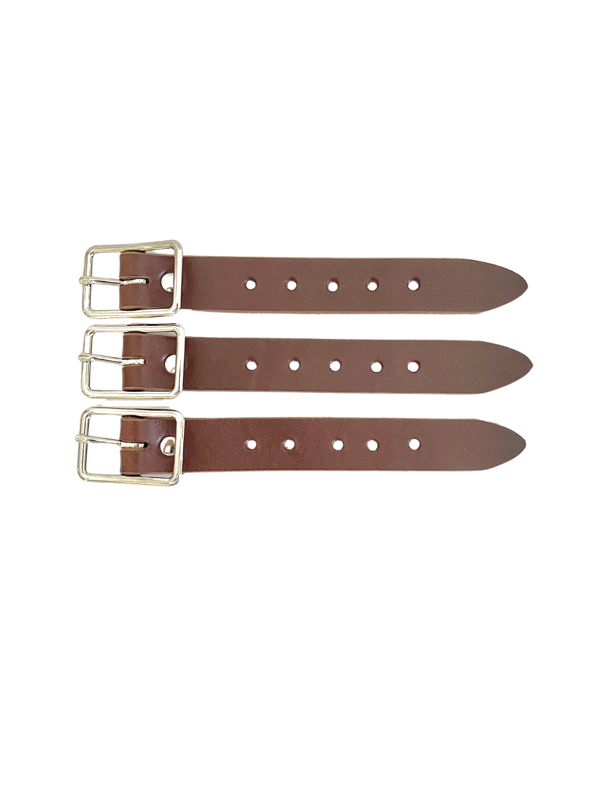 Buckle Strap Extenders Dark Brown Leather Various Widths Etsy