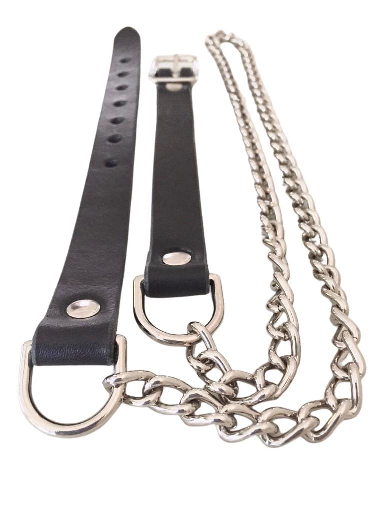 Cintura A Catena In Pelle Per Sporran Scozzese – Reggicalze Con Gancio E Anello A D, Accessorio Per Kilt, Fatto A Mano