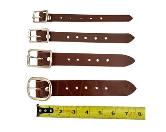 Buckle Strap Extenders, Dark Brown Leather, Various Widths, for Tight Fitting Kilt, Men Renaissance Costume Women, Festival Outfit,