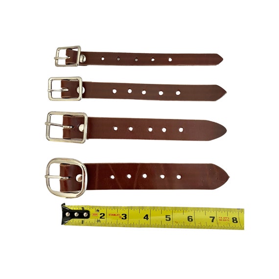 Dark Brown Leather Kilt Strap Extenders: Renaissance Costume Buckle