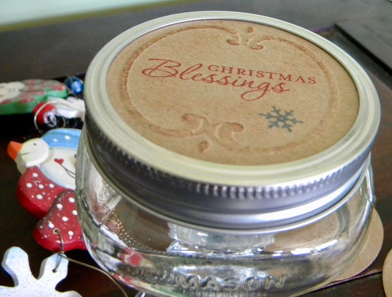 christmas blessing mason jar labels gift tags canning jar