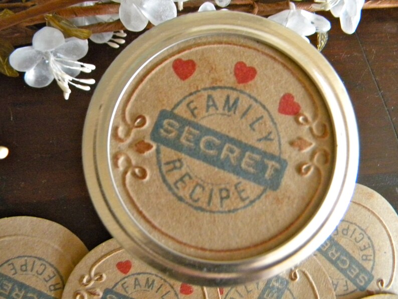 Mason Jar Labels Canning Jar Stickers Family Secret Recipe Etsy