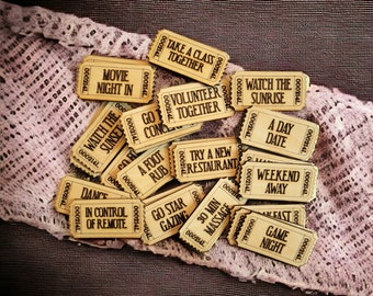 Date Night Ticket Tokens, Wedding Gift, Anniversary Gifts, Date Ideas, Valentines Gift Idea (#216)