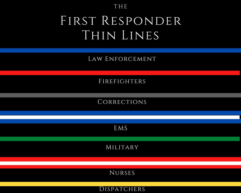 Thin Red Line Rosary Firefighters