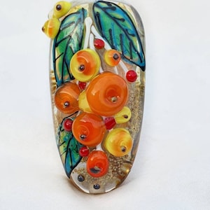 Glass bead, handmade lampwork glass bead for necklace pendant making, artisan bead