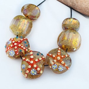Conjunto de contas de vidro Lampwork feito à mão: Suprimentos para fabricação de joias