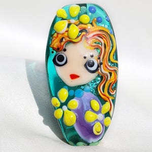 Handmade glass bead, lampwork glass bead for jewelry making, jewelry supply, lampwork artisan pendant