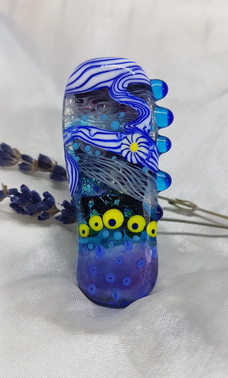 artisan glass focal bead lampwork glass pendant Lampwork bead jewelry making beading supplies
