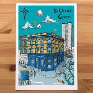 Bethnal Green Road - Art Print - East London -  London  Illustration - Adam Doughty