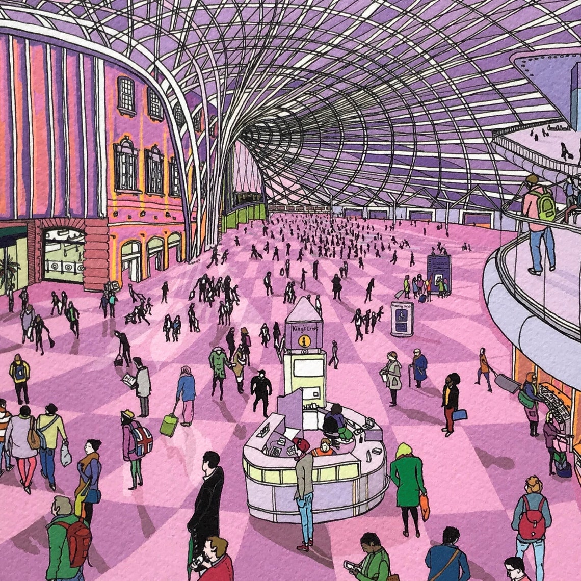 King's Cross London Art Print London King's Cross Etsy UK