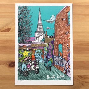 Brick Lane - Art Print - East London -  London  Illustration - Adam Doughty