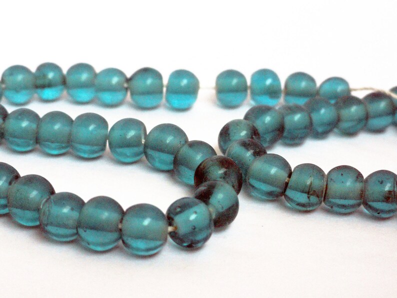 Teal Beads Teal Glass Beads Glass Beads Green Beads - Etsy Canada