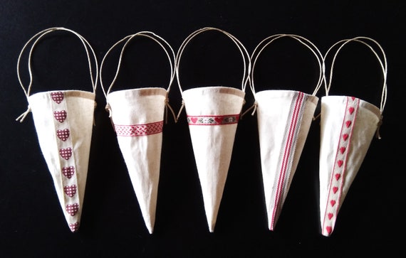 Set Of 5 Handmade Scandinavian Christmas Decorations Etsy