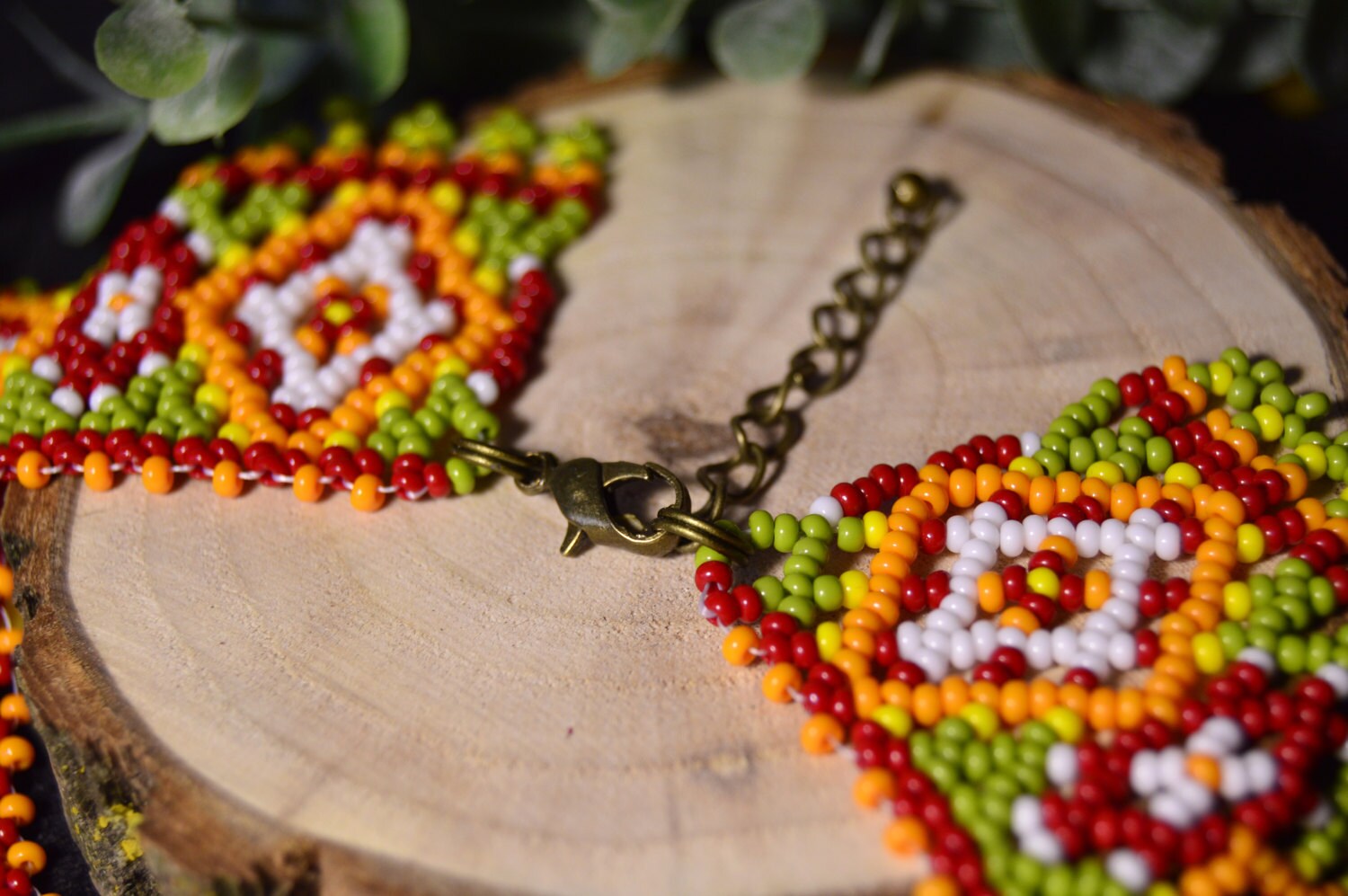 Seed Bead Collar Necklace, Ethnic Necklace - Etsy